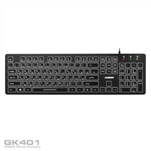 کیبورد گرین مدل GK401 با نور پس زمینه